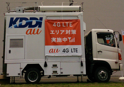 「4G LTE」対応車載型基地局 側面