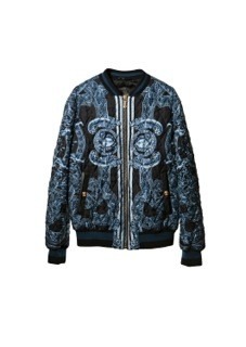 Chain Medusa Silk Bomber Jacket（ブルー）