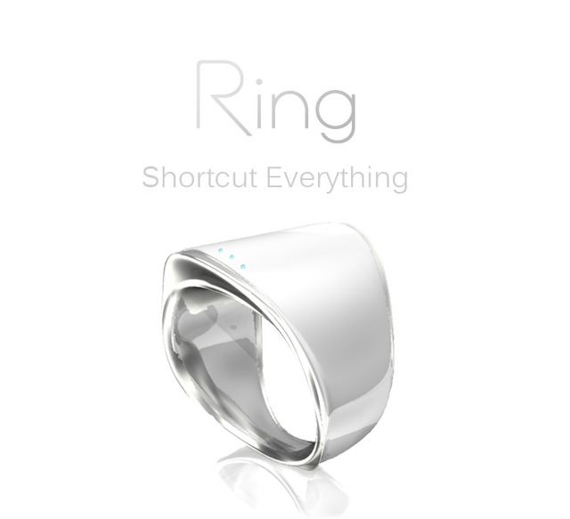 人差し指に装着し、ジェスチャーのみでデバイスコントロールが可能な「Ring」