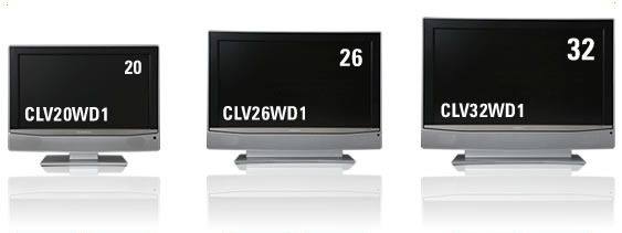 左からCLV20WD1/CLV26WD1/CLV32WD1