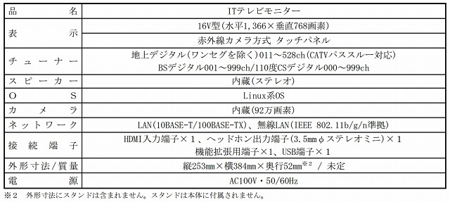 主な仕様