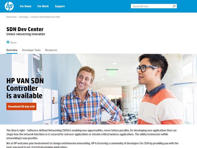 「HP SDN Dev Center」サイト