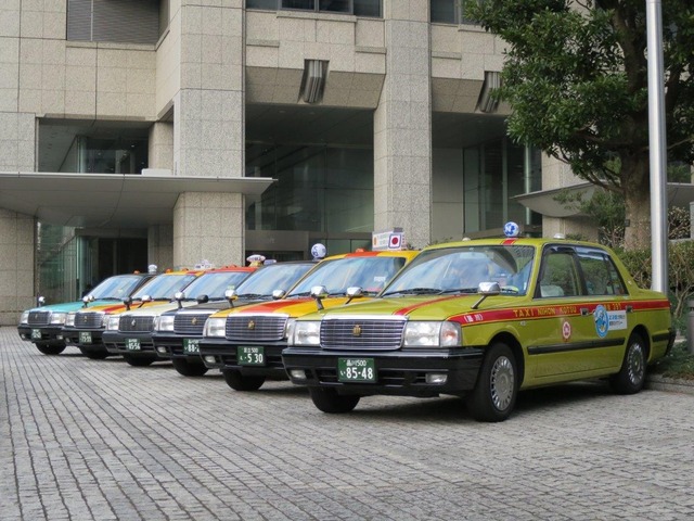 対応するタクシー無線グループ各社の車両