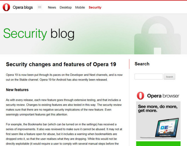 Opera Security Blogによる脆弱性情報