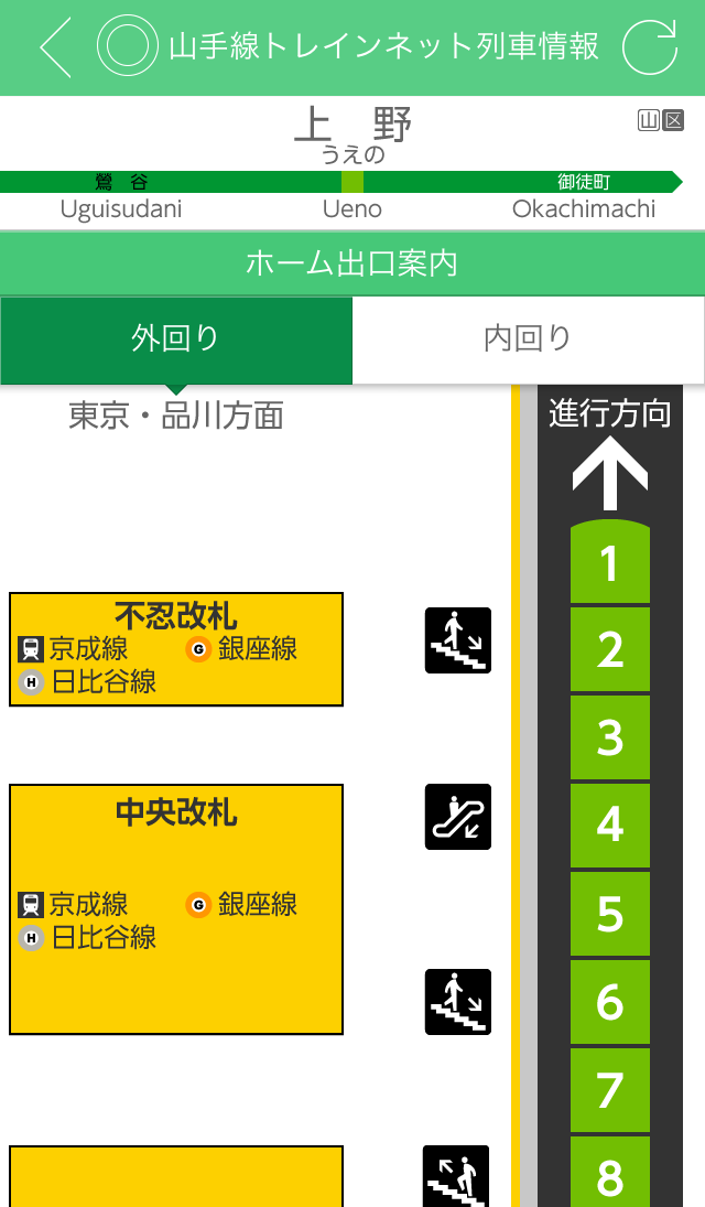 「JR東日本アプリ」トレインネット列車情報