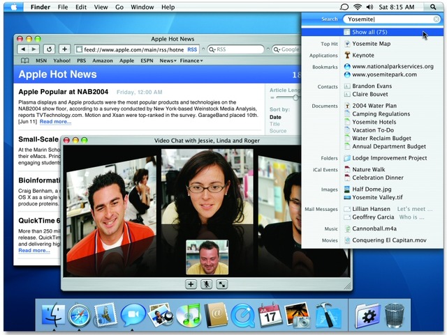RSS対応のSafariや多人数のビデオチャットができるiChat AVを搭載。Mac OS X 10.4「Tiger」が明らかに