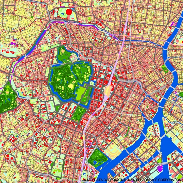 DigitalGlobe衛星画像を活用した土地利用地図（東京）