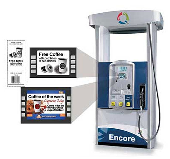 広告・宣伝・クーポン発券機能付きガソリン給油システム「SMART Merchandising System」