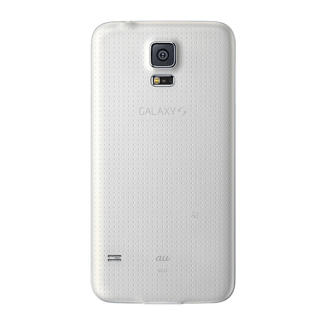 「GALAXY S5 SCL23」ホワイトモデル背面