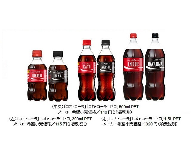 コカ・コーラの“ネームボトル”