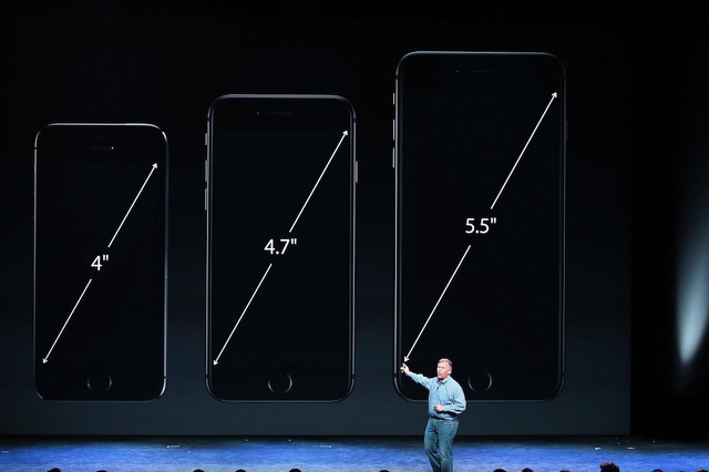 左から iPhone 5s、6、6 Plus　(c) Getty Images