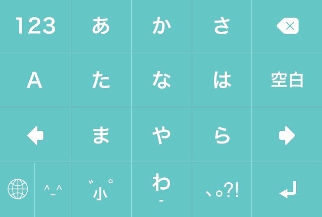 日本語キーボードの配置