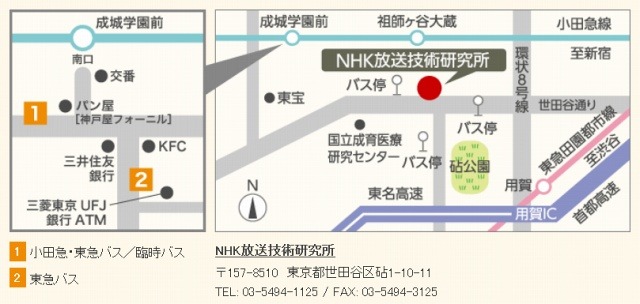 NHK放送技術研究所へのアクセス