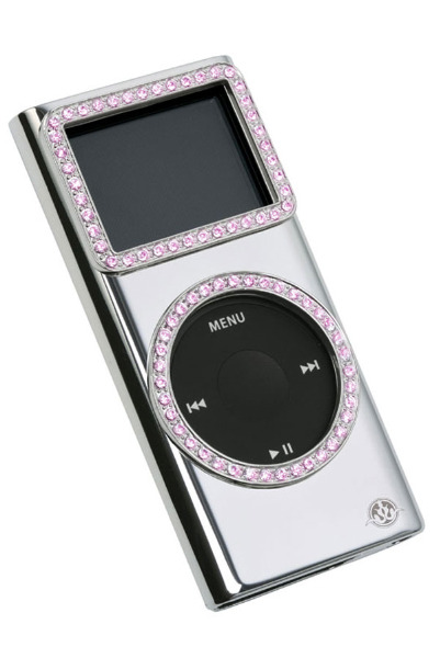 第2世代iPod nano用モデル（シルバー with ピンキースワロフスキー）