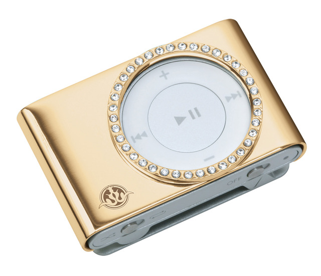 第2世代iPod shuffle用モデル（ゴールド with スノースワロフスキー）