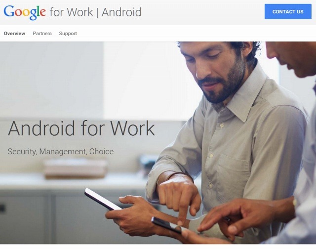 「Android for Work」サイト