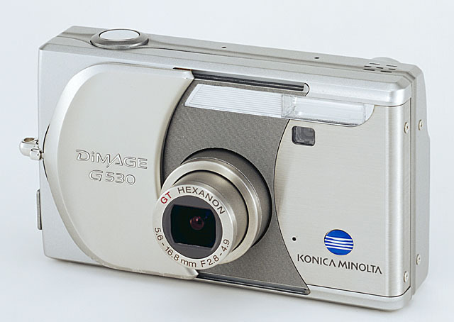 　コニカミノルタは、有効500万画素CCDと光学3倍ズームレンズ搭載の薄型デジタルカメラ「DiMAGE G530」を8月20日に発売する。