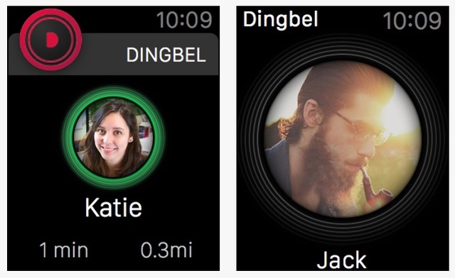 「Dingbel」Apple Watch画面