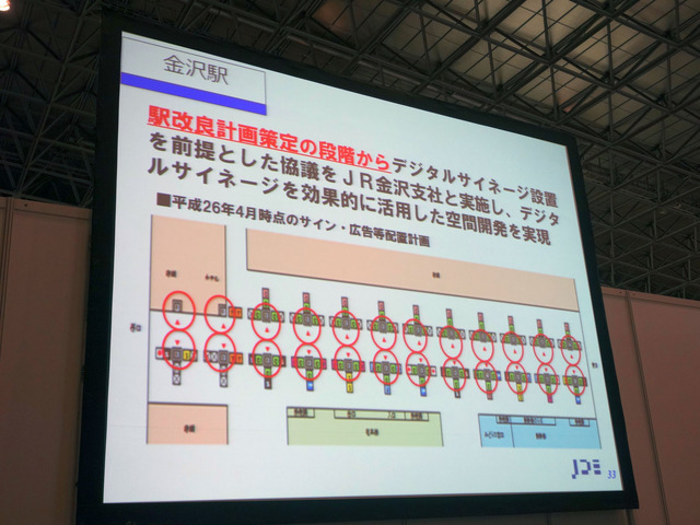 改良工事からサイネージ設置を考慮（JR西日本）