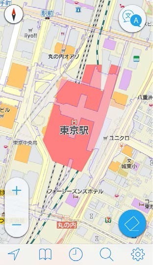 JAPAN MAP、日本語表示