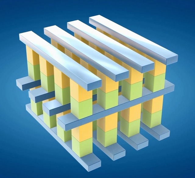 「3D XPointテクノロジー」ではメモリセルを複数の層に積層し集積度を10倍向上させた