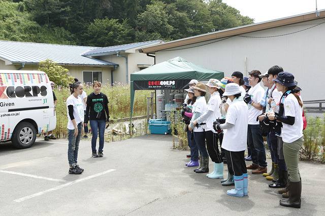 ボランティアに参加した中島美嘉