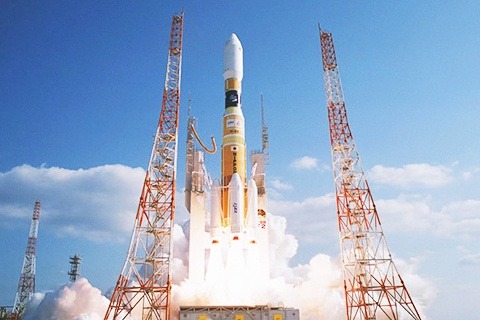 H-IIBロケットの発射イメージ（JAXAサイトより）