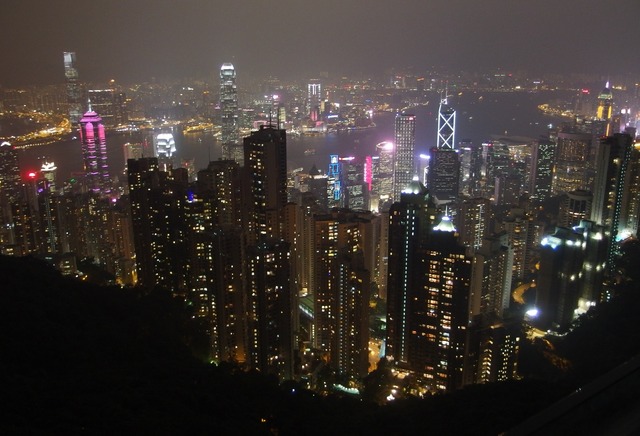 世界三大夜景の1つとも言われている香港の夜景。