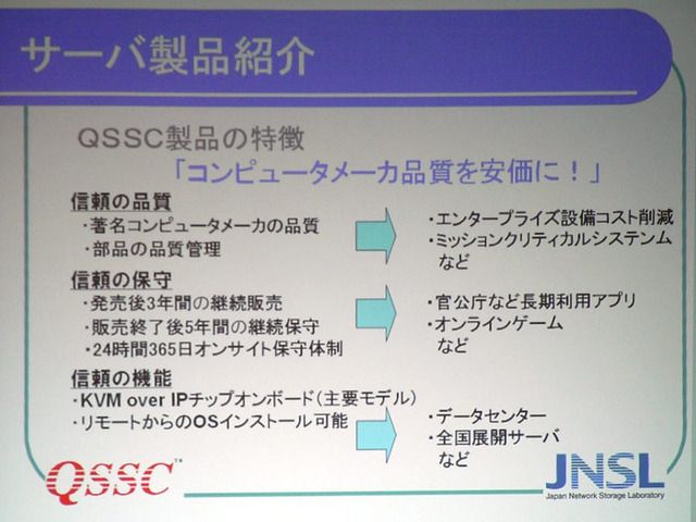 QSSCサーバ製品