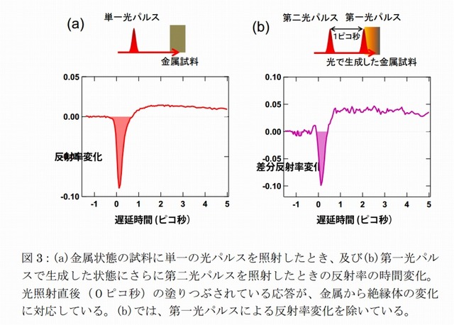 光パルスによる反射率変化