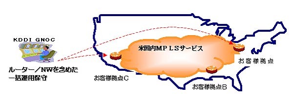 海外エリアネットワーク マネージドパッケージ提供概念図