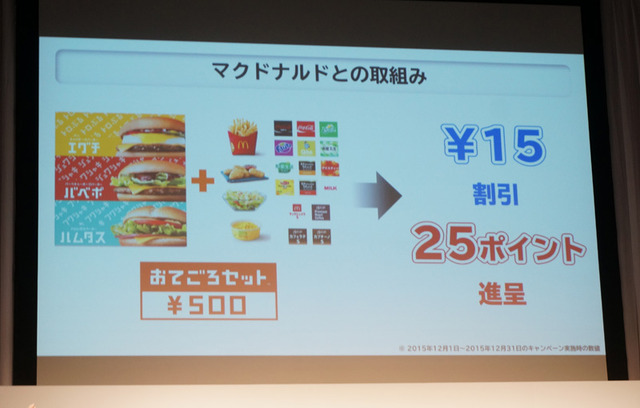 マクドナルドの商品もお得に買えるようになる