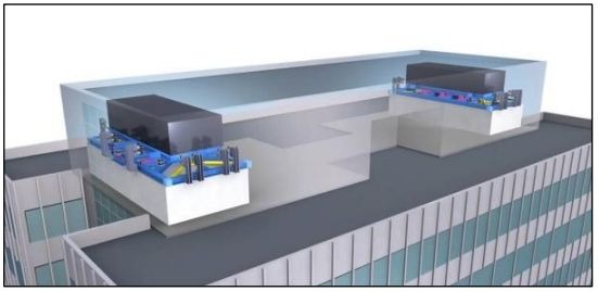 建物の最上階に設置したイメージ（画像はプレスリリースより）