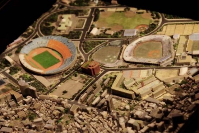 神宮球場周辺の3Dジオラマ「3D Print Maps」