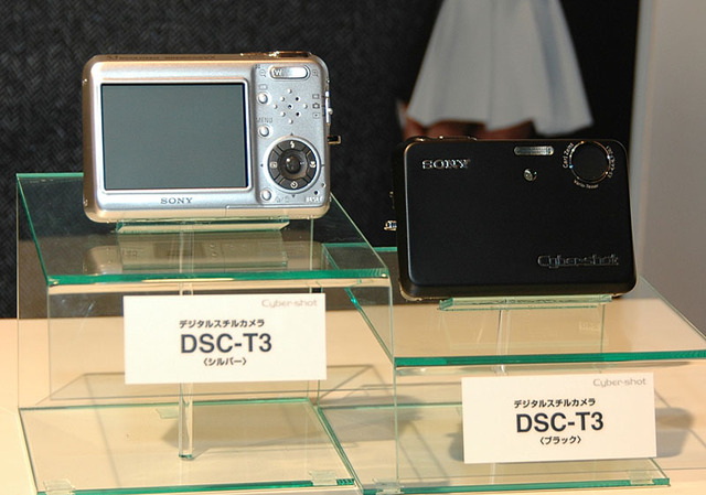 　ソニーは9日、デジタルカメラ「サイバーショット」シリーズの新製品発表会を東京・銀座で開催した。新ラインアップは、「DSC-T3/L1/V3/M1」の4製品。