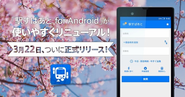 「駅すぱあとfor Android」イメージ画像