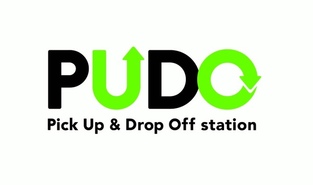 「PUDO」（Pick Up & Drop Off station）ロゴ