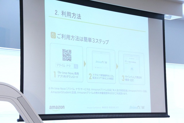 Prime Now専用アプリが用意されている