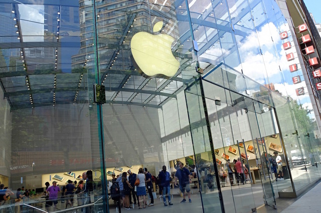 ニューヨークのアッパーウエストサイドにあるApple Store（C）Getty Images