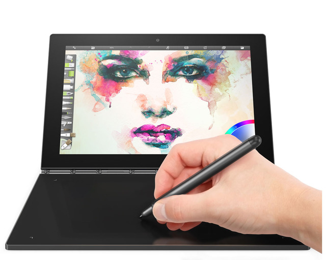 Lenovo、描画タブレットとキーボードを兼ねるパッド付き2in1端末「Yoga Book」発表【IFA 2016】