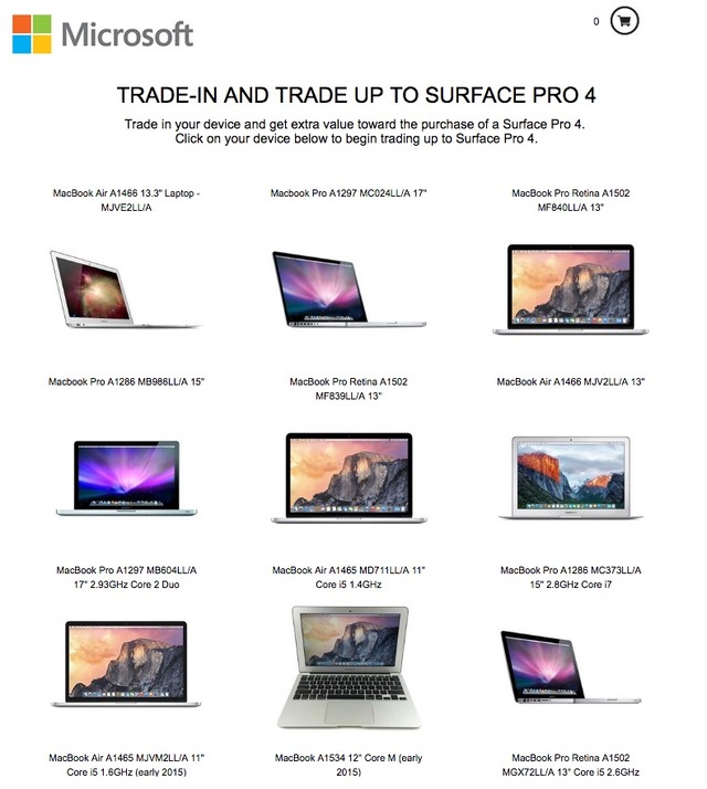 米Microsoft、MacBookからSurfaceへの買い替えユーザーに最大650ドルを支援！