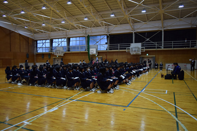 宝陵高校（愛知県豊川市）で開催された「ALSOK女子学生向け防犯セミナー」の様子（撮影：防犯システム取材班）