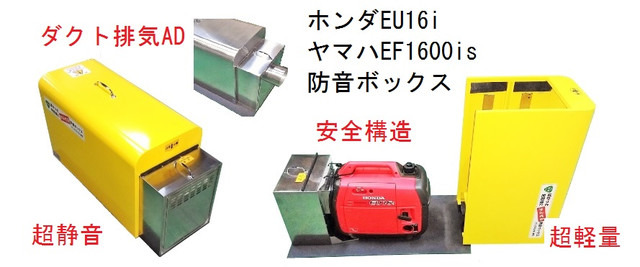 ポータブル発電機に総金属製のカバーをかぶせるだけで騒音を軽減。最大約20dbA、体感上は半分以下に騒音を軽減することができる（画像はプレスリリースより）