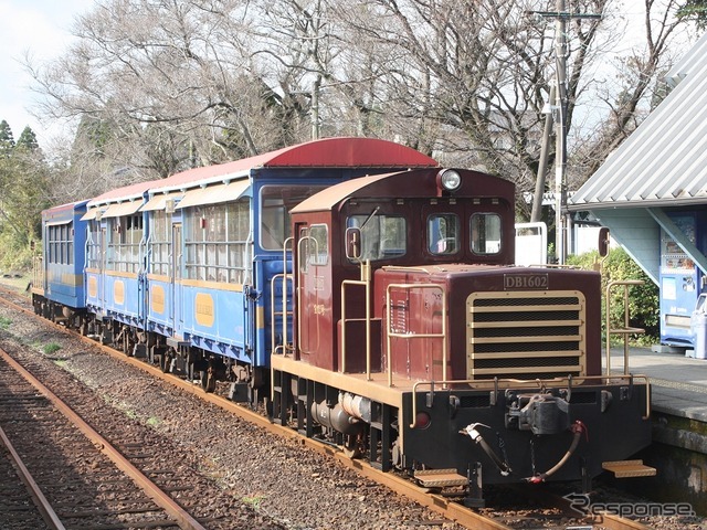 南阿蘇鉄道は中松～高森間のみ運転を再開している。写真は中松駅。