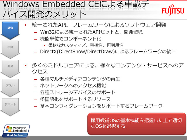 Windows Embedded CEによる車載デバイス開発のメリット