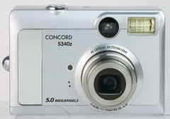　コンコルドカメラは、光学3倍ズーム、2インチ液晶搭載の510万画素デジタルカメラ「CONCORD 5340z」を12月22日に発売する。