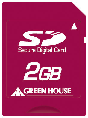 2Gバイトの大容量SDメモリーカード