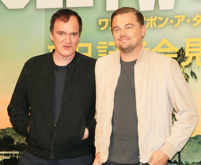 レオナルド・ディカプリオ、クエンティン・タランティーノ監督【撮影：小宮山あきの】