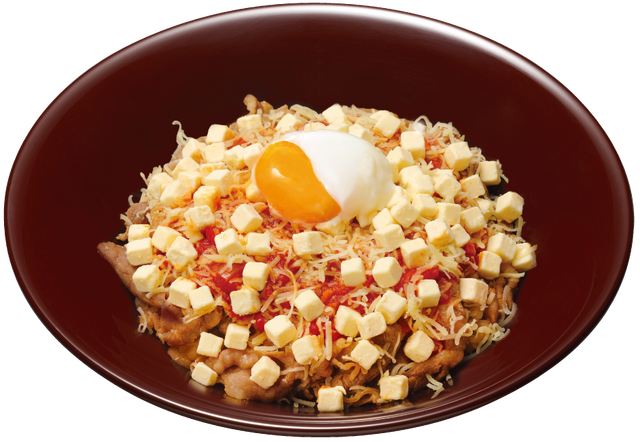 クリームチーズアラビアータ牛丼 Wトマチーおんたま Mix