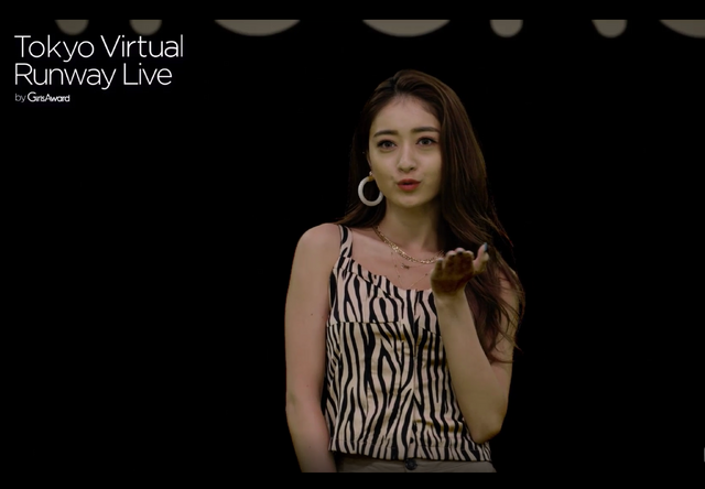 池田美優　（C)Tokyo Virtual Runway Live by GirlsAward　（C)AbemaTV, Inc.